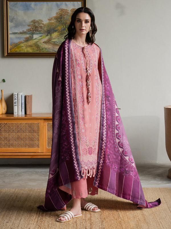 Faiza Faisal | Dastaan Khaddar 25 | ROSEATE - by Libasekhas UK - Registered Vendor of : Faiza Faisal - 100% Original Designer Dress