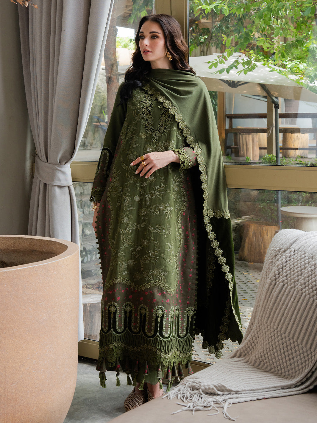 Faiza Faisal | Dastaan Khaddar 25 | RUMIYA - by Libasekhas UK - Registered Vendor of : Faiza Faisal - 100% Original Designer Dress