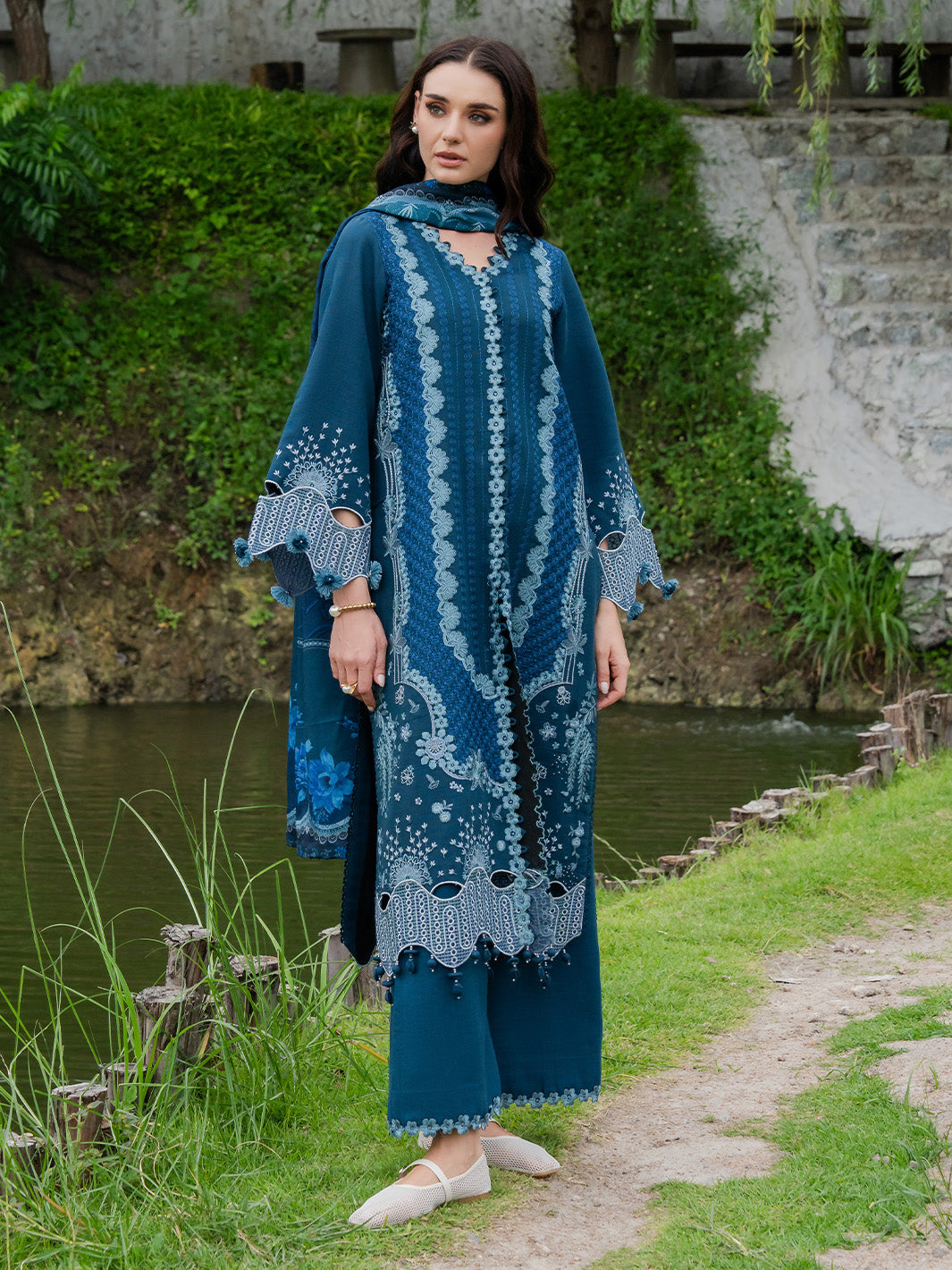 Faiza Faisal | Dastaan Khaddar 25 | EVARA - by Libasekhas UK - Registered Vendor of : Faiza Faisal - 100% Original Designer Dress