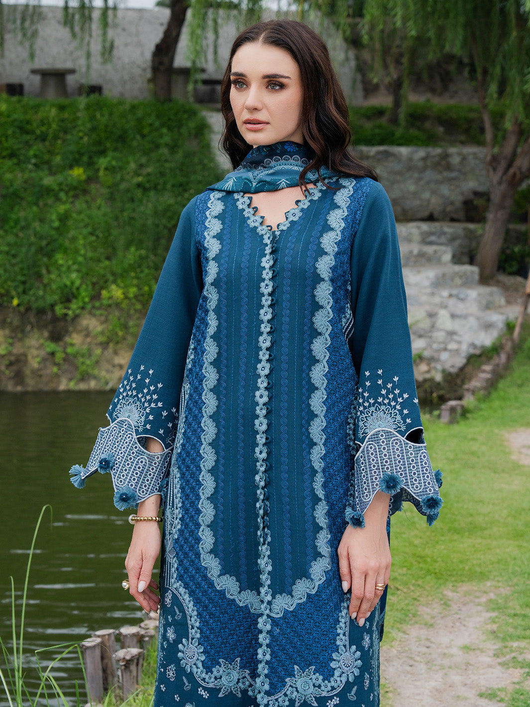 Faiza Faisal | Dastaan Khaddar 25 | EVARA - by Libasekhas UK - Registered Vendor of : Faiza Faisal - 100% Original Designer Dress