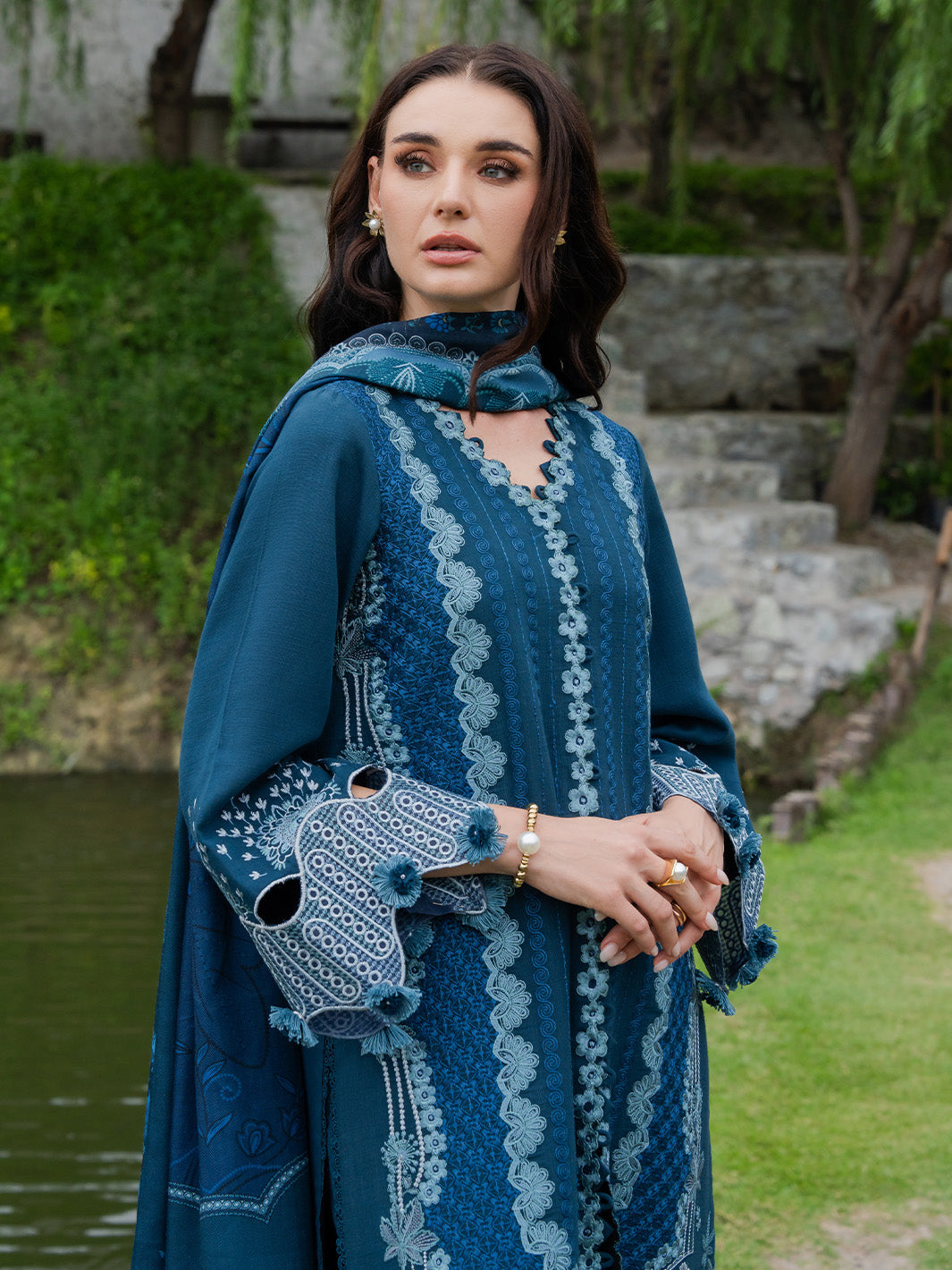 Faiza Faisal | Dastaan Khaddar 25 | EVARA - by Libasekhas UK - Registered Vendor of : Faiza Faisal - 100% Original Designer Dress