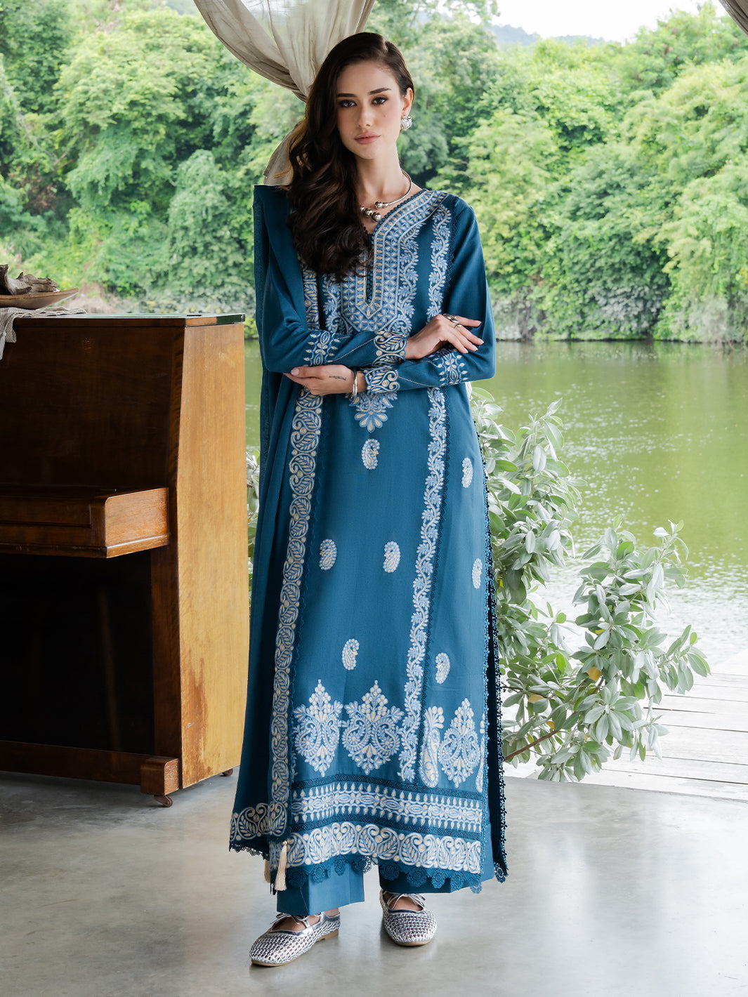 Faiza Faisal | Hoor Karandi | ESHAL - by Libasekhas UK - Registered Vendor of : Faiza Faisal - 100% Original Designer Dress