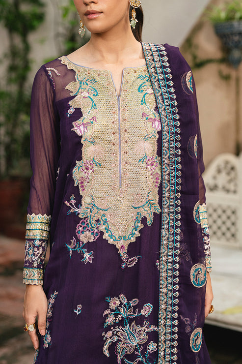 Maryum N Maria | Gulnaar Formals | 3 Piece Embroidered Chiffon POLINA - FSU5650 - by Libasekhas UK - Registered Vendor of : Maryum N Maria - 100% Original Designer Dress
