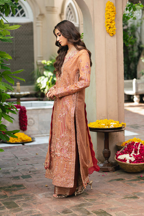 Maryum N Maria | Gulnaar Formals | 3 Piece Embroidered Chiffon VARVARA - FSU5651 - by Libasekhas UK - Registered Vendor of : Maryum N Maria - 100% Original Designer Dress