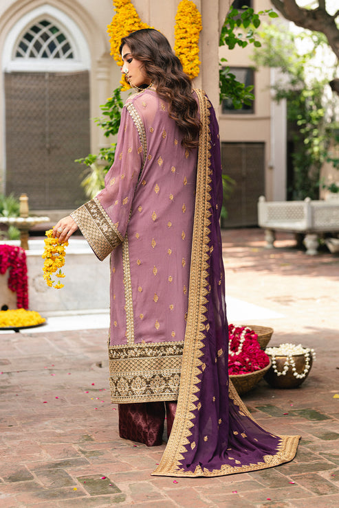 Maryum N Maria | Gulnaar Formals | 3 Piece Embroidered Chiffon KAMILLA - FSU5654 - by Libasekhas UK - Registered Vendor of : Maryum N Maria - 100% Original Designer Dress