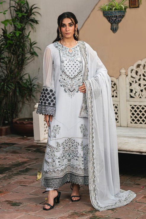 Maryum N Maria | Gulnaar Formals | 3 Piece Embroidered Chiffon LILIYA - FSU5657 - by Libasekhas UK - Registered Vendor of : Maryum N Maria - 100% Original Designer Dress