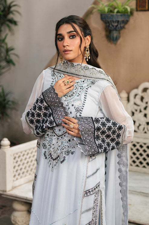Maryum N Maria | Gulnaar Formals | 3 Piece Embroidered Chiffon LILIYA - FSU5657 - by Libasekhas UK - Registered Vendor of : Maryum N Maria - 100% Original Designer Dress