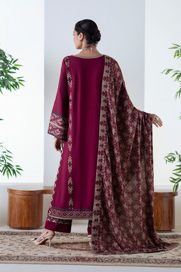 Maryum N Maria | Noore Winters 25 | 3 Piece Embroidered Khaddar MALALAI - FSU5670 - by Libasekhas UK - Registered Vendor of : Maryum N Maria - 100% Original Designer Dress