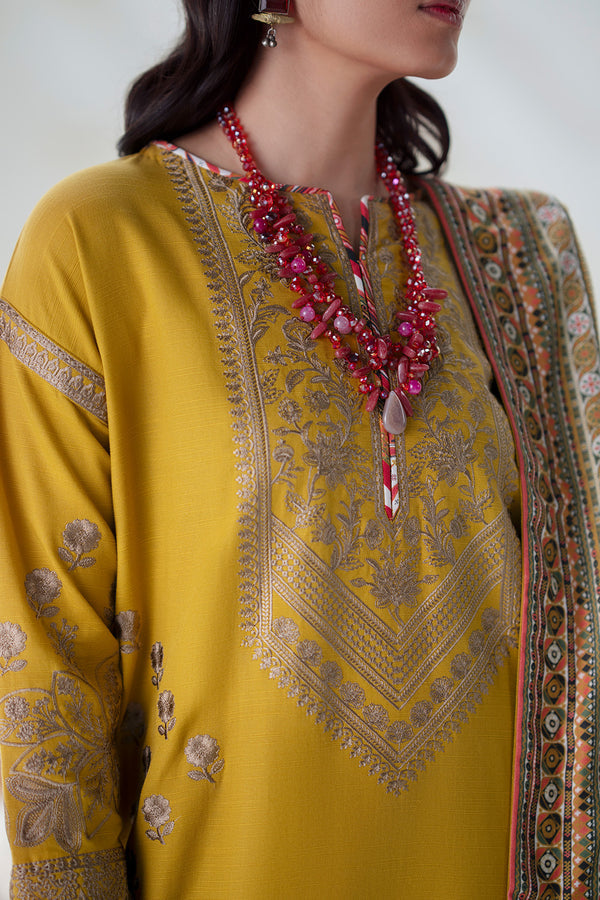 Maryum N Maria | Noore Winters 25 | 3 Piece Embroidered Khaddar APANA - FSU5671 - by Libasekhas UK - Registered Vendor of : Maryum N Maria - 100% Original Designer Dress