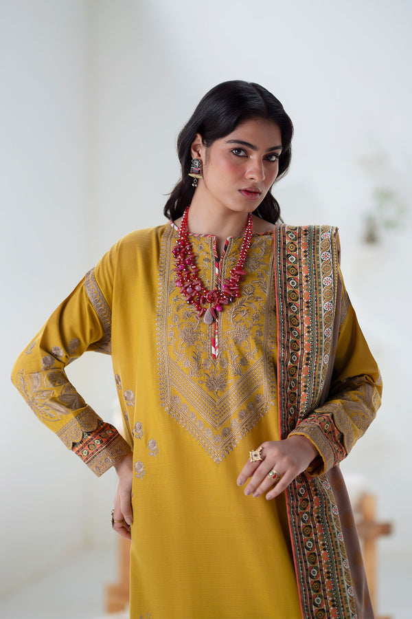 Maryum N Maria | Noore Winters 25 | 3 Piece Embroidered Khaddar APANA - FSU5671 - by Libasekhas UK - Registered Vendor of : Maryum N Maria - 100% Original Designer Dress