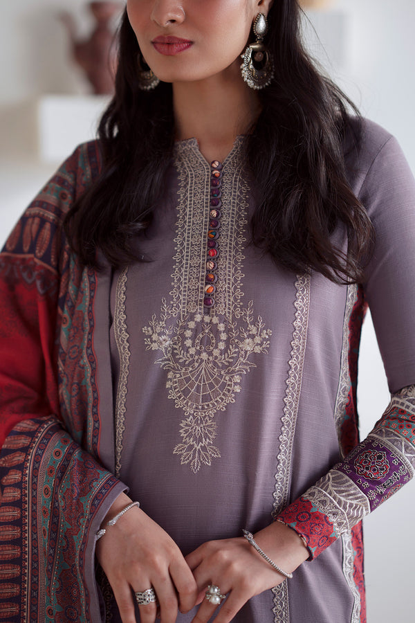 Maryum N Maria | Noore Winters 25 | Khaddar ZALAAN - FSU5672 - by Libasekhas UK - Registered Vendor of : Maryum N Maria - 100% Original Designer Dress