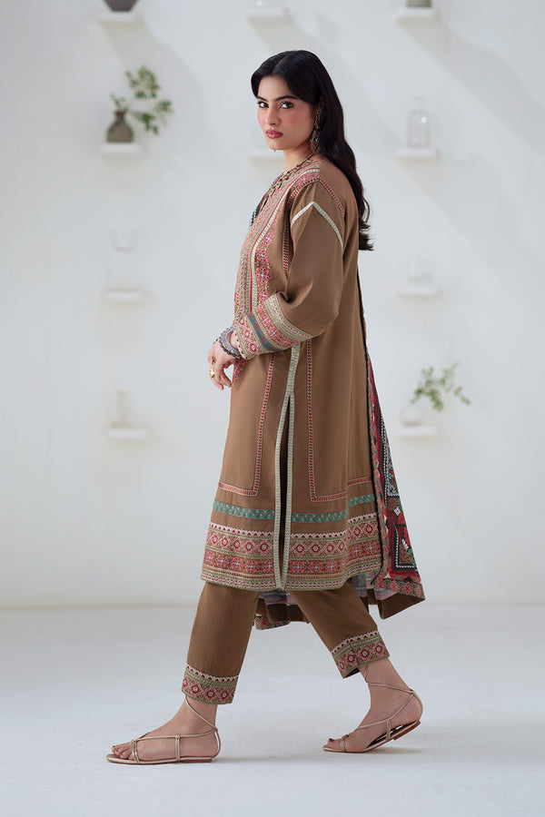 Maryum N Maria | Noore Winters 25 | 3 Piece Embroidered Khaddar GHUNCHA - FSU5674 - by Libasekhas UK - Registered Vendor of : Maryum N Maria - 100% Original Designer Dress