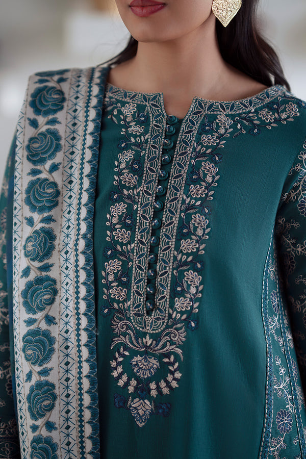 Maryum N Maria | Noore Winters 25 | 3 Piece Embroidered Khaddar SERINA - FSU5675 - by Libasekhas UK - Registered Vendor of : Maryum N Maria - 100% Original Designer Dress