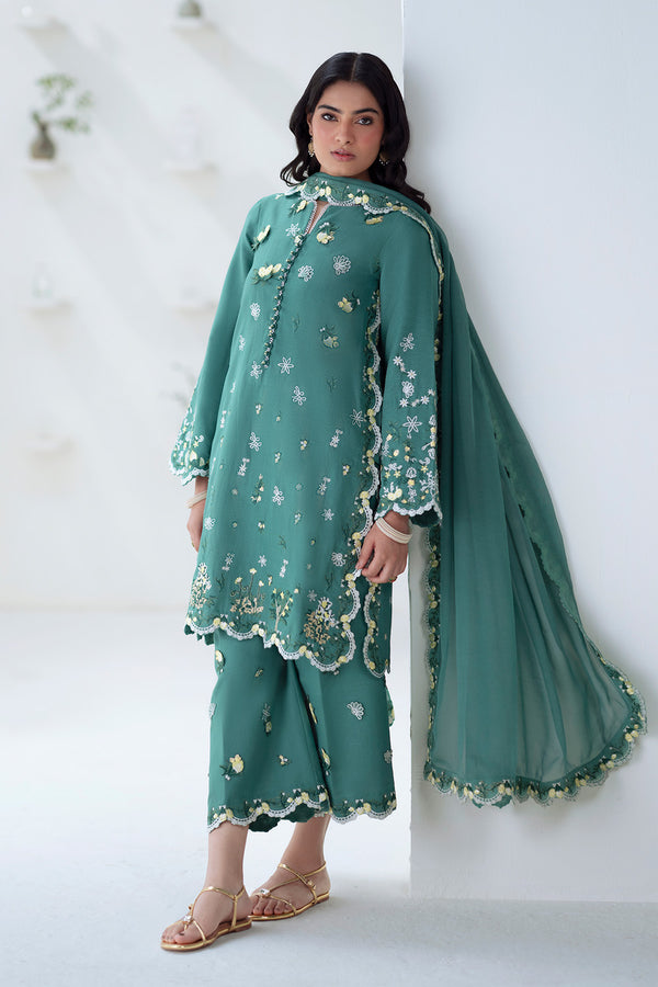 Maryum N Maria | Noore Winters 25 | 3 Piece Embroidered Khaddar TABANA - FSU5676 - by Libasekhas UK - Registered Vendor of : Maryum N Maria - 100% Original Designer Dress