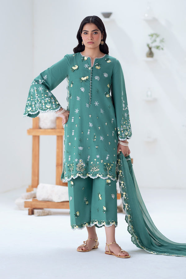 Maryum N Maria | Noore Winters 25 | 3 Piece Embroidered Khaddar TABANA - FSU5676 - by Libasekhas UK - Registered Vendor of : Maryum N Maria - 100% Original Designer Dress
