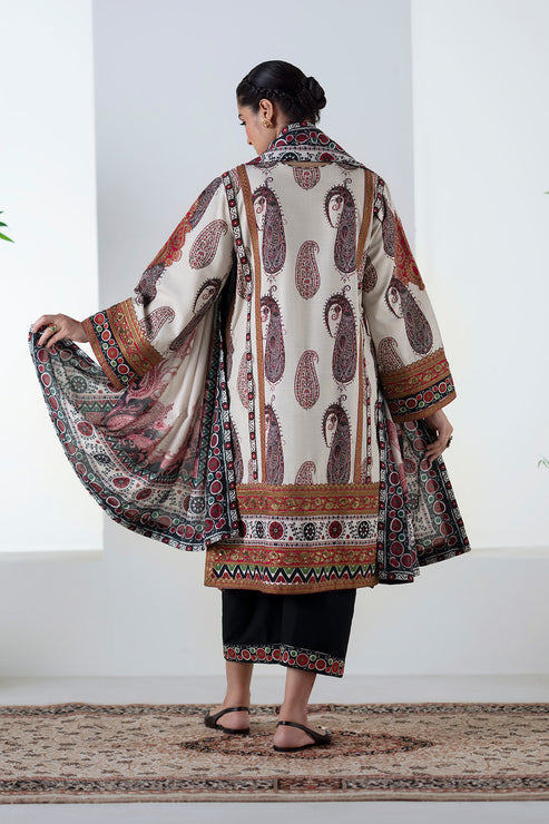 Maryum N Maria | Noore Winters 25 | 3 Piece Embroidered Khaddar ZOHAL - FSU5678 - by Libasekhas UK - Registered Vendor of : Maryum N Maria - 100% Original Designer Dress