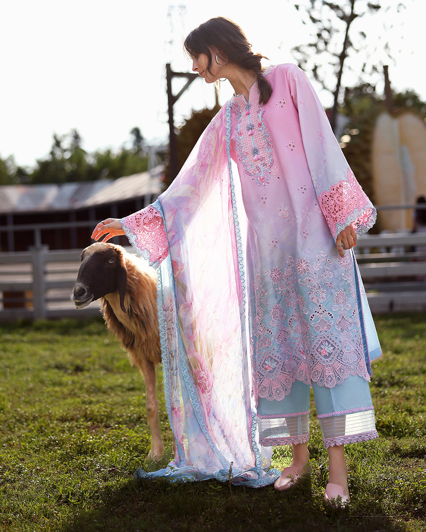 Mushq | Solace Ombre Chikankari | Faint Blossom - by Libasekhas - Registered Vendor of : Mushq - 100% Original Designer Dress