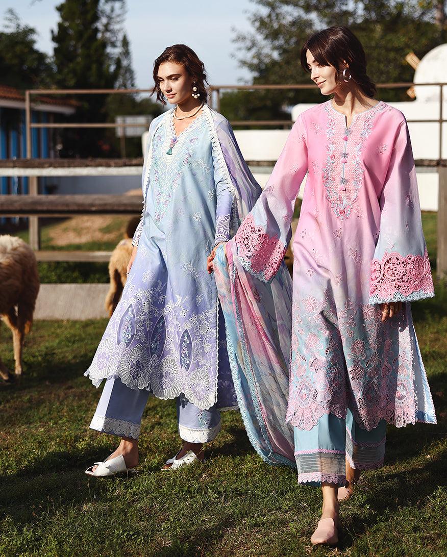Mushq | Solace Ombre Chikankari | Faint Blossom - by Libasekhas - Registered Vendor of : Mushq - 100% Original Designer Dress