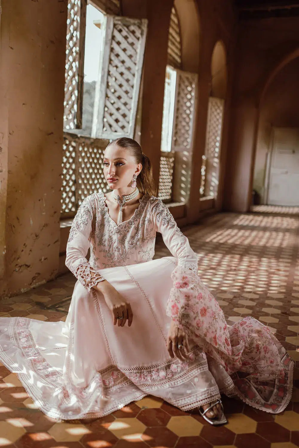 Azure | Embroidered Formals | Fairy Charm - by - Libasekhas UK - Registered Vendor of : Azure - 100% Original Designer Dresss