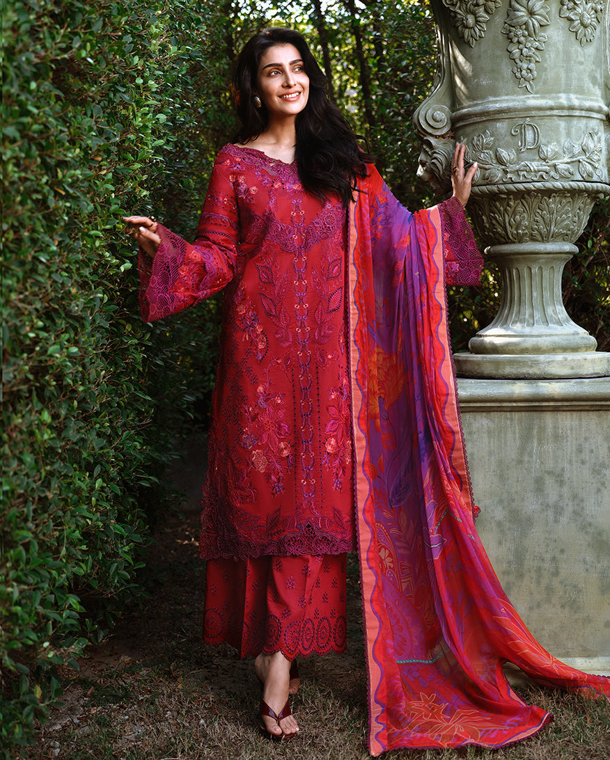 Mushq | Amoi Luxury Lawn | Falling Petals - by Libasekhas UK - Registered Vendor of : Mushq - 100% Original Designer Dress