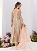 Farah Talib Aziz | Zaza Luxe Pret 24 | CHARLENE SAND EMBROIDERED KALIDAAR WITH DUPATTA - by - Libasekhas UK - Registered Vendor of : Farah Talib Aziz - 100% Original Designer Dresss