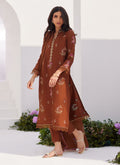 Farah Talib Aziz | Zaza Luxe Pret 24 | NOEMIE CHOCOLATE EMBROIDERED RAW SILK SHIRT AND DUPATTA - by - Libasekhas UK - Registered Vendor of : Farah Talib Aziz - 100% Original Designer Dresss