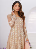 Farah Talib Aziz | Zaza Luxe Pret 24 | CHARLENE SAND EMBROIDERED KALIDAAR WITH DUPATTA - by - Libasekhas UK - Registered Vendor of : Farah Talib Aziz - 100% Original Designer Dresss