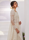 Farah Talib Aziz | Zaza Luxe Pret 24 | MAELLE IVORY EMBROIDERED AND EMBELLISHED KALIDAAR - by - Libasekhas UK - Registered Vendor of : Farah Talib Aziz - 100% Original Designer Dresss