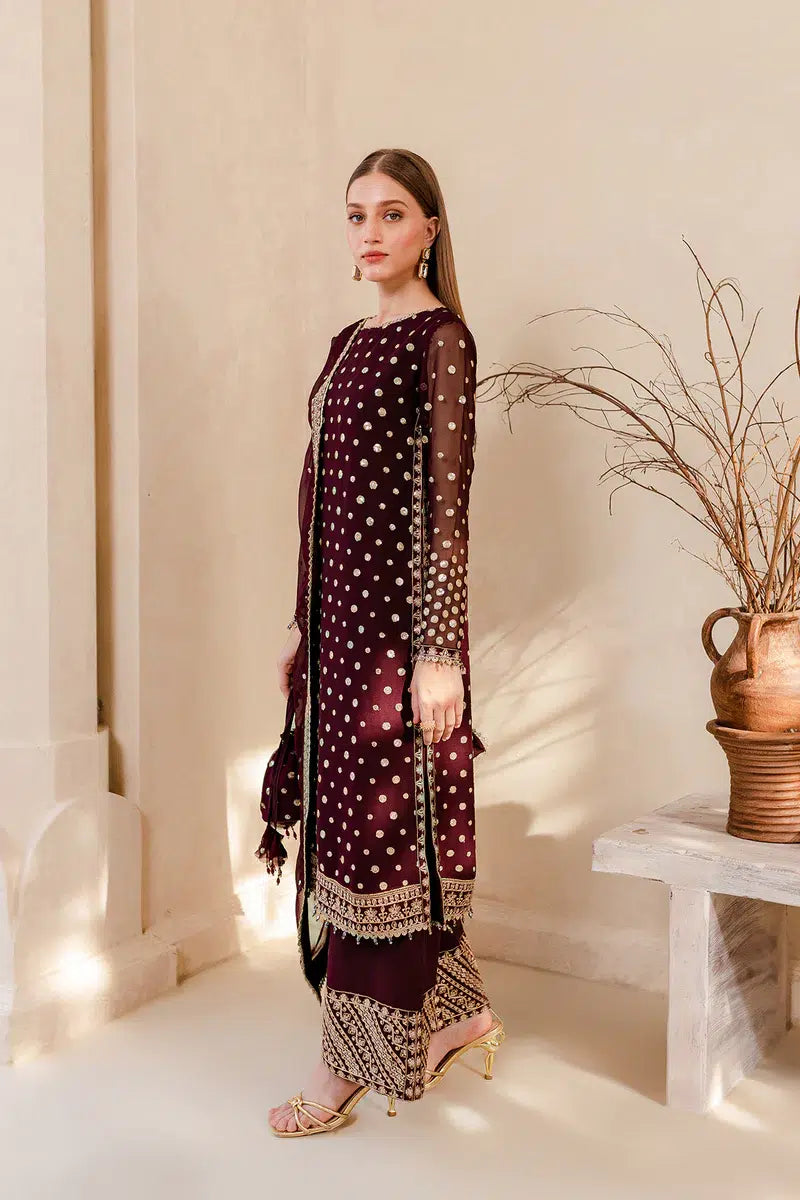 Farasha | Ritzier Festive Formals | Mulberry Glaze - by - Libasekhas UK - Registered Vendor of : Farasha - 100% Original Designer Dresss