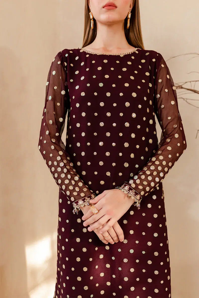 Farasha | Ritzier Festive Formals | Mulberry Glaze - by - Libasekhas UK - Registered Vendor of : Farasha - 100% Original Designer Dresss