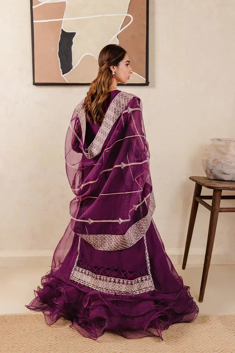 Farasha | Ritzier Festive Formals | Plum Affair - by - Libasekhas UK - Registered Vendor of : Farasha - 100% Original Designer Dresss