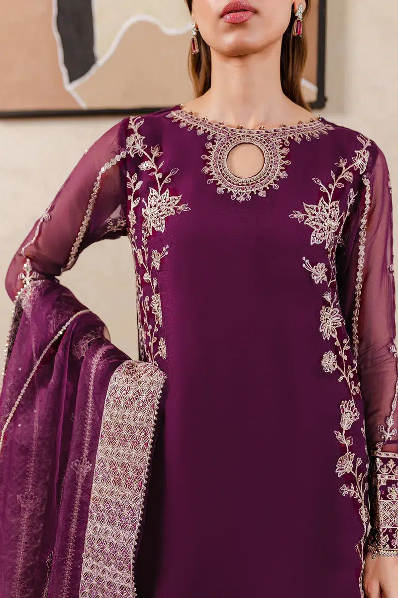 Farasha | Ritzier Festive Formals | Plum Affair - by - Libasekhas UK - Registered Vendor of : Farasha - 100% Original Designer Dresss