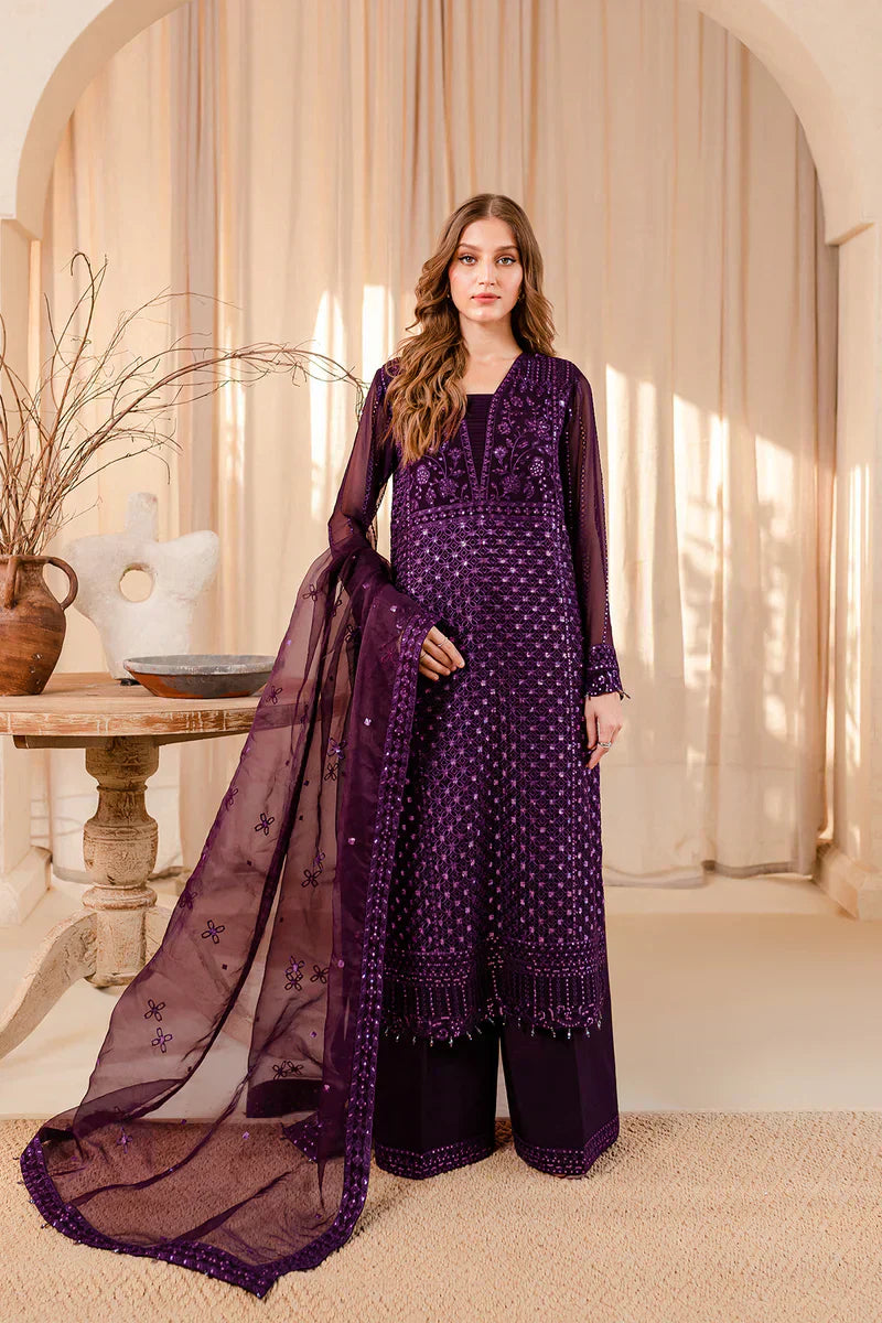 Farasha | Ritizer Festive Formals | Purple Dazzle - by - Libasekhas UK - Registered Vendor of : Farasha - 100% Original Designer Dresss