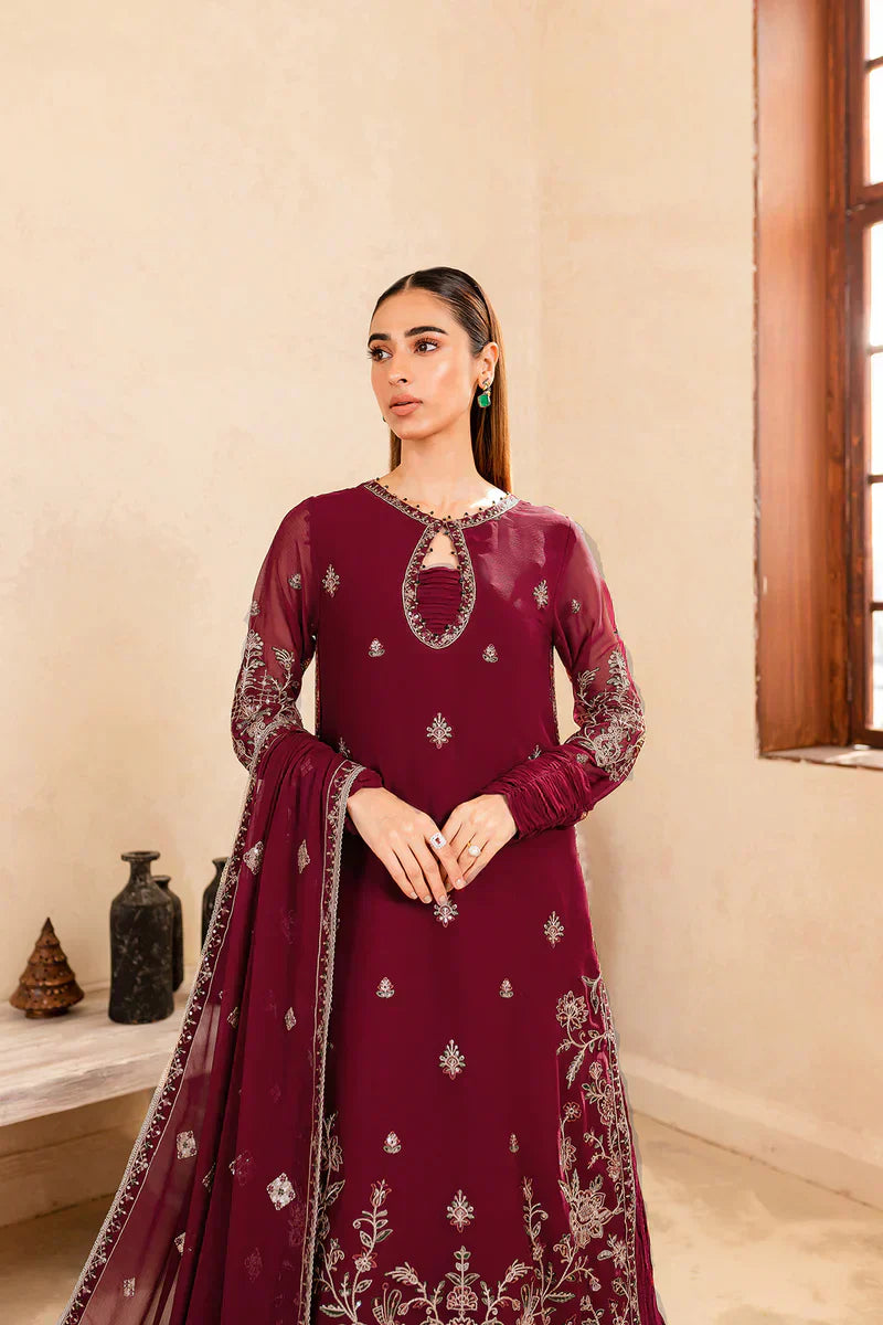 Farasha | Ritizer Festive Formals | Majestic Rouge - by - Libasekhas UK - Registered Vendor of : Farasha - 100% Original Designer Dresss