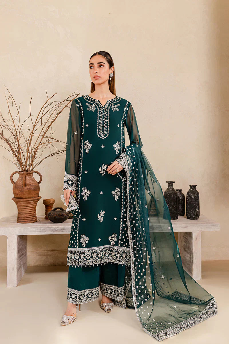 Farasha | Ritizer Festive Formals | Teal Glow - by - Libasekhas UK - Registered Vendor of : Farasha - 100% Original Designer Dresss
