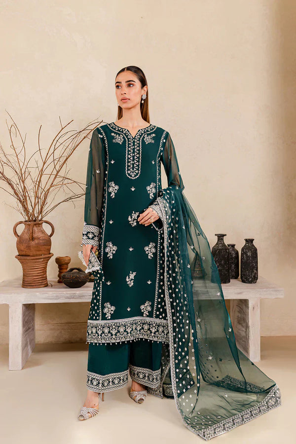 Farasha | Ritizer Festive Formals | Teal Glow - by - Libasekhas UK - Registered Vendor of : Farasha - 100% Original Designer Dresss