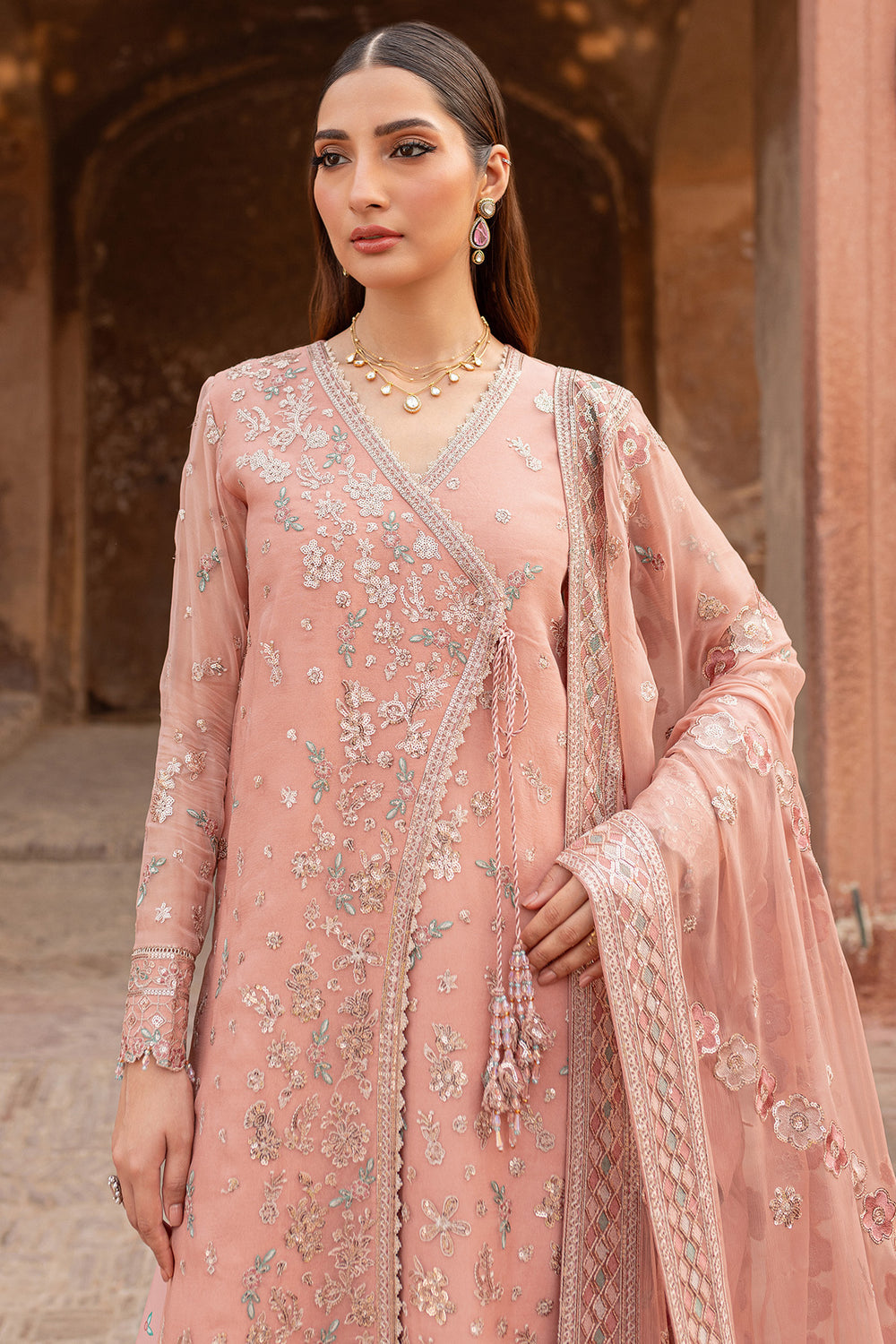 Farasha | Ritzier Wedding Formals |  Peach Bell - by - Libasekhas UK - Registered Vendor of : Farasha - 100% Original Designer Dresss