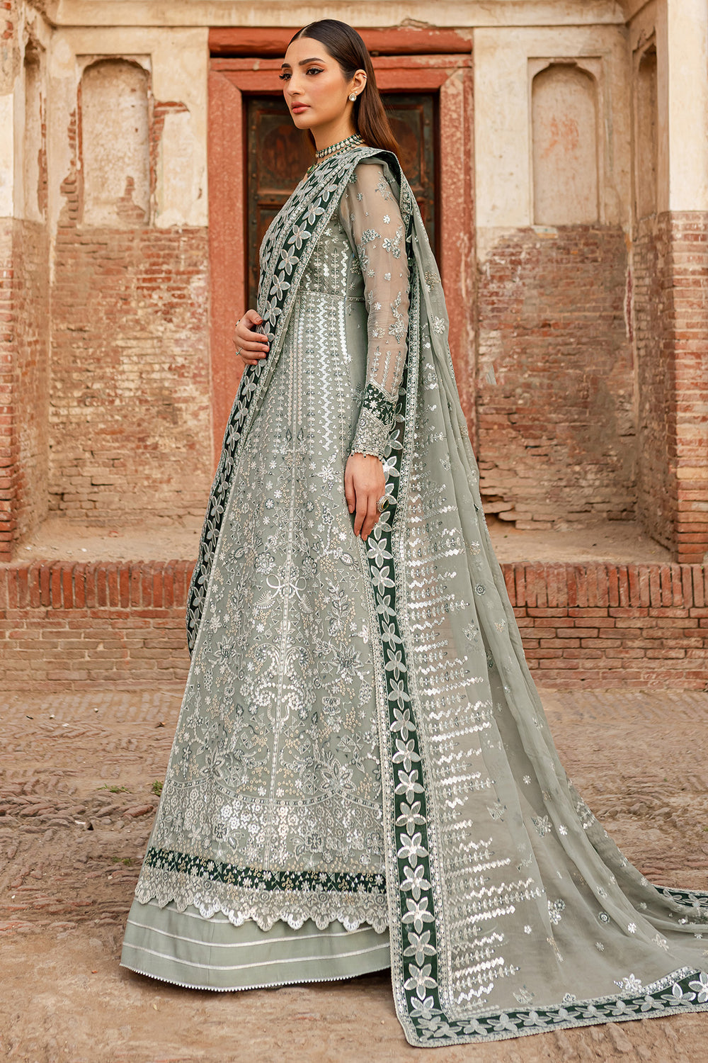 Farasha | Ritzier Wedding Formals |  Grey Veil - by - Libasekhas UK - Registered Vendor of : Farasha - 100% Original Designer Dresss