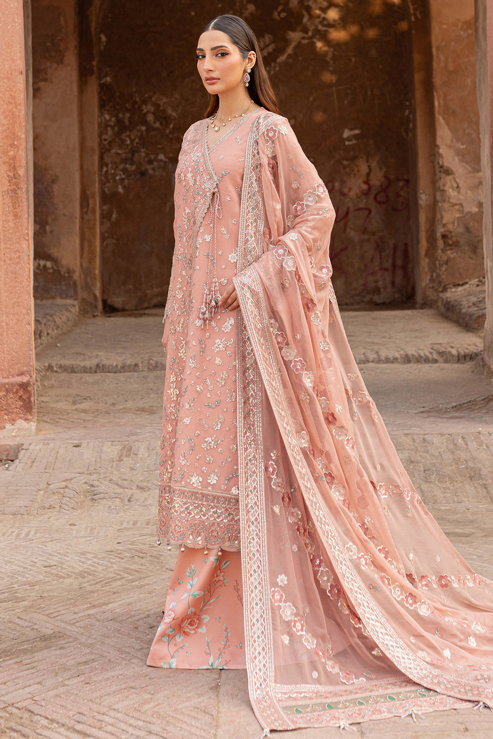 Farasha | Ritzier Wedding Formals |  Peach Bell - by - Libasekhas UK - Registered Vendor of : Farasha - 100% Original Designer Dresss
