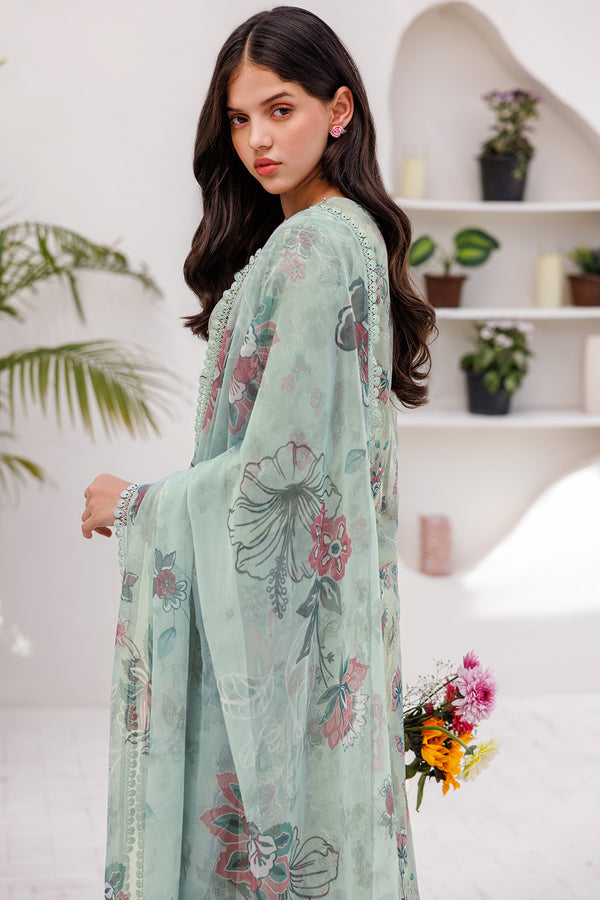 Farasha | Printed Essentials | MINT BREEZE - by - Libasekhas UK - Registered Vendor of : Farasha - 100% Original Designer Dresss