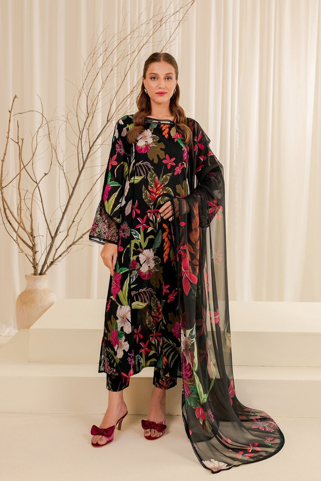 Farasha | Printed Essentials | EBONY PASSION - by - Libasekhas UK - Registered Vendor of : Farasha - 100% Original Designer Dresss