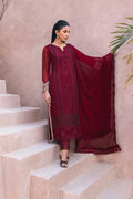 Azure | Embroidered Ensembles 3 Pcs | Fire Lily - Libasekhas
