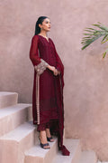 Azure | Embroidered Ensembles 3 Pcs | Fire Lily - Libasekhas