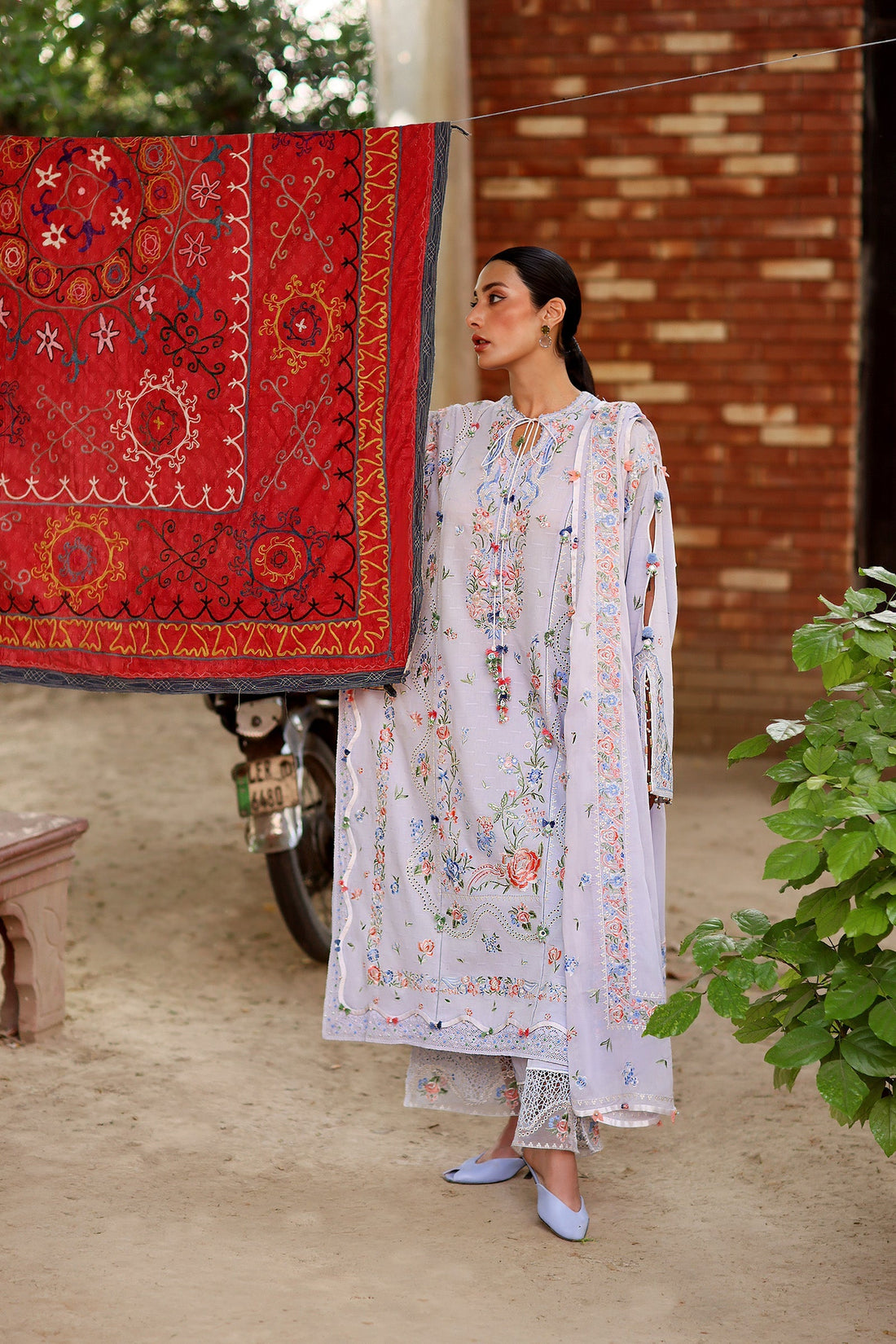 Zaha | Festive Lawn 26 | PERIWINKLE MUSE (ZF26-11) - by Libasekhas UK - Registered Vendor of : Zaha - 100% Original Designer Dress