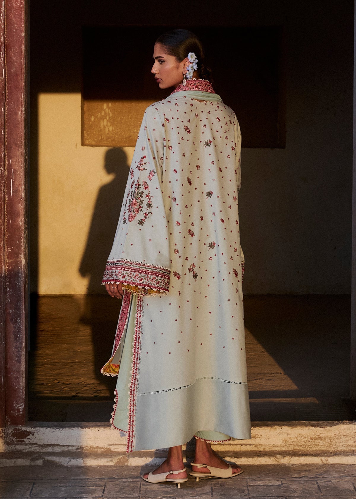 Hussain Rehar | Zan SS26 | Firuz - by Libasekhas UK - Registered Vendor of : Hussain Rehar - 100% Original Designer Dress