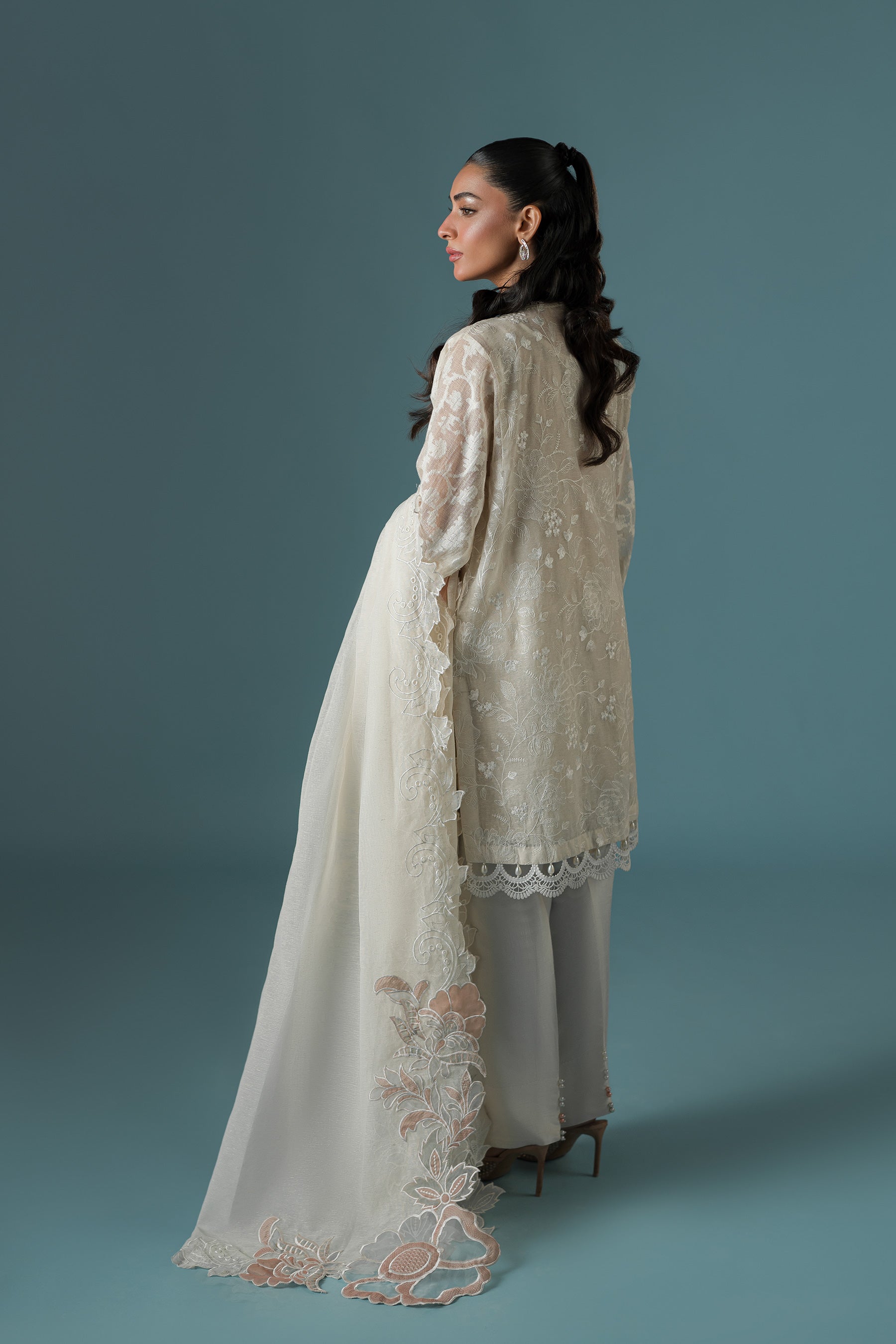 Ammara Khan | Flo 25 | Pearl Spring Lily Shalwar Set (D-10) - by - Libasekhas UK - Registered Vendor of : Ammara Khan - 100% Original Designer Dresss