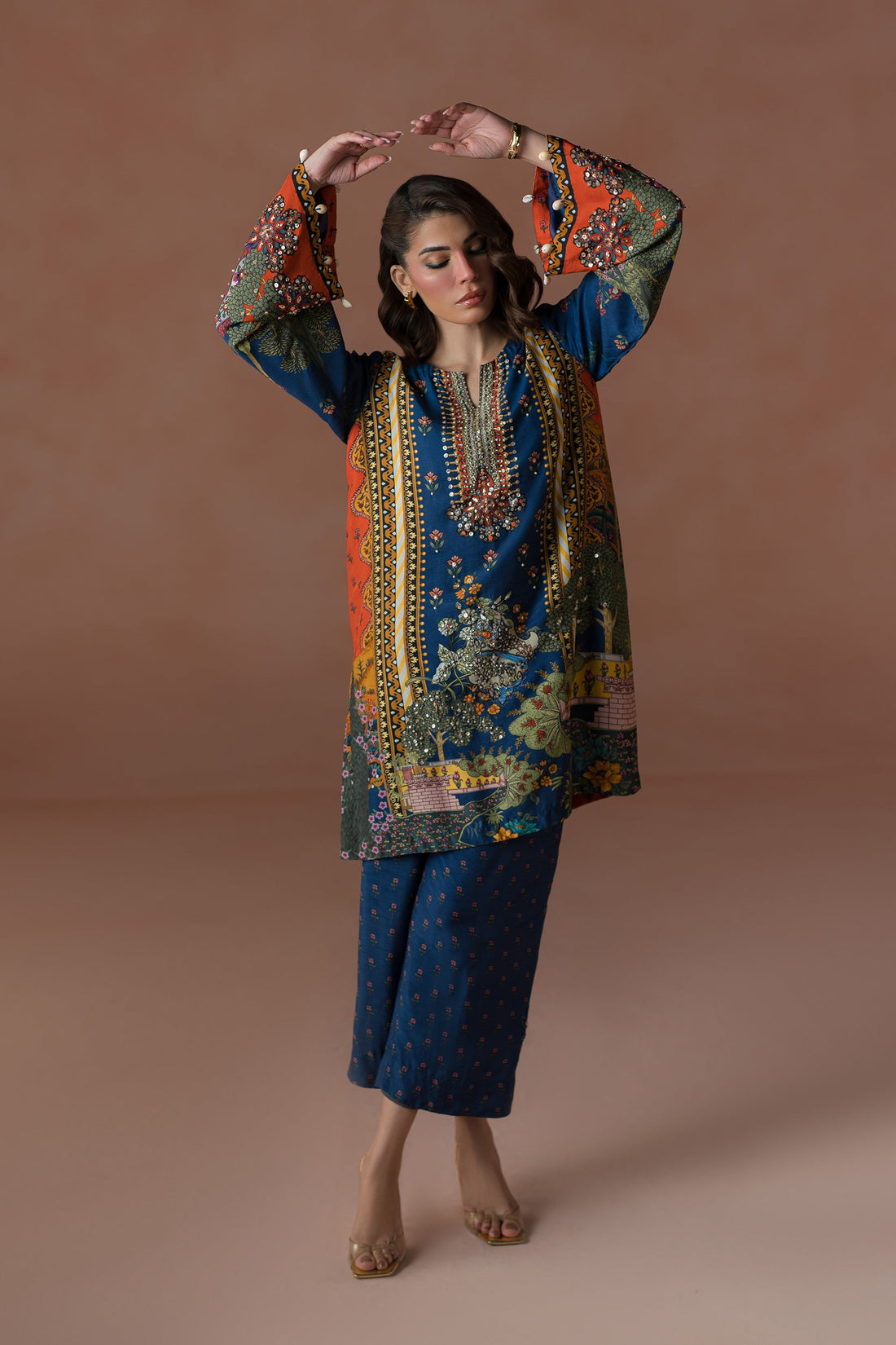 Ammara Khan | Flo 25 | Modern Mughal Multi Co-ord Set (D-01) - by - Libasekhas UK - Registered Vendor of : Ammara Khan - 100% Original Designer Dresss