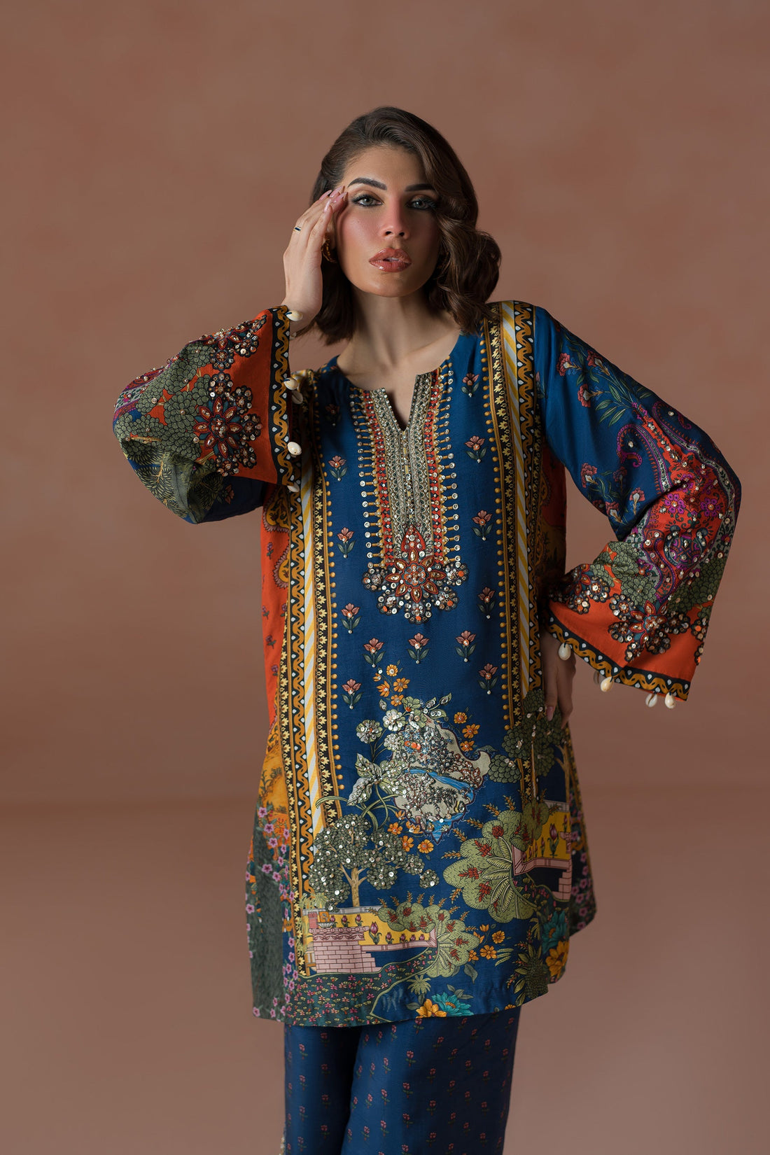 Ammara Khan | Flo 25 | Modern Mughal Multi Co-ord Set (D-01) - by - Libasekhas UK - Registered Vendor of : Ammara Khan - 100% Original Designer Dresss
