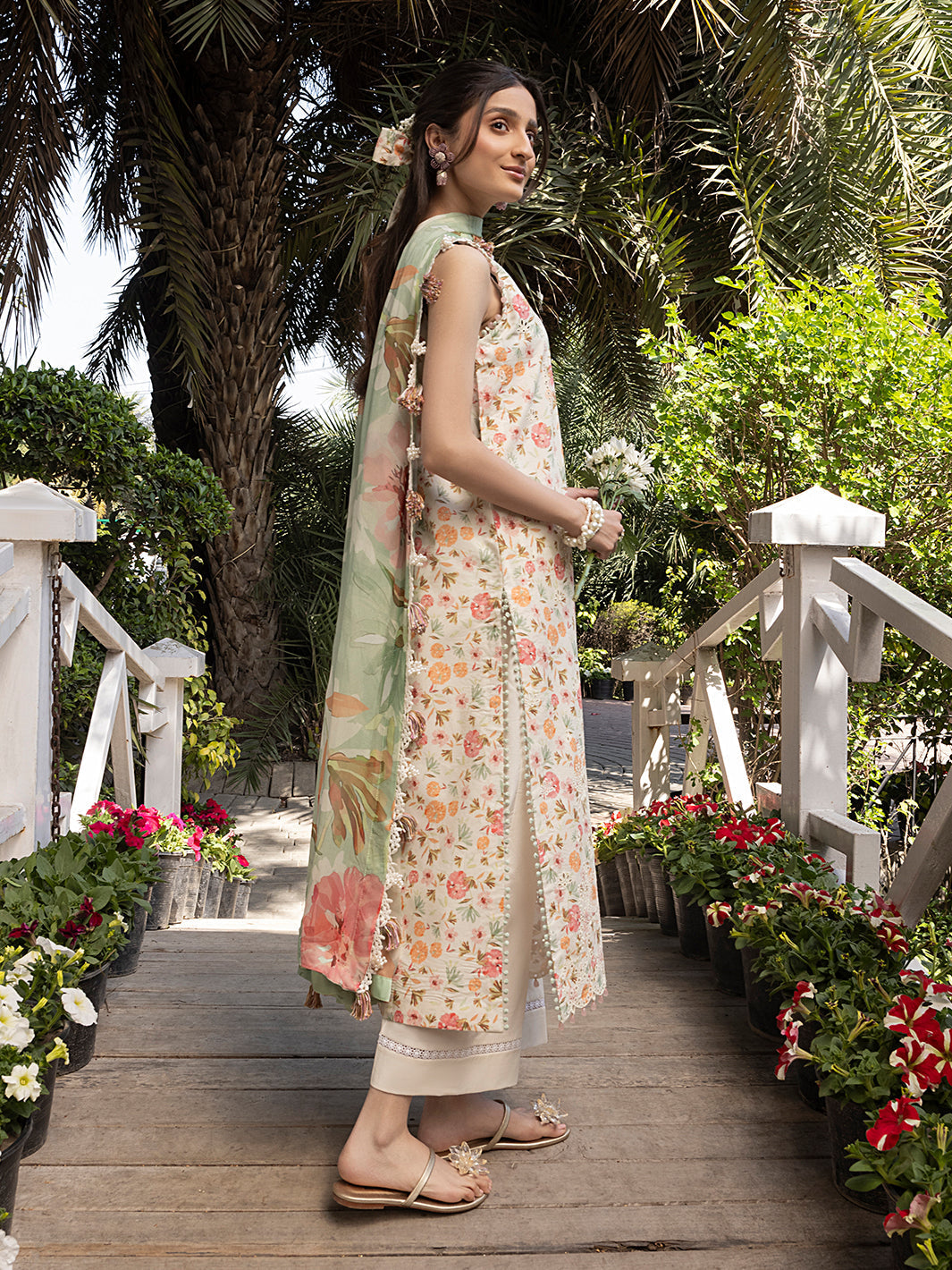 Izel | Oh Spring Lawn 25 | FLORA (A) - by - Libasekhas UK - Registered Vendor of : Izel - 100% Original Designer Dresss