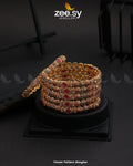 Flower Pettern Bangles - by - Libasekhas UK - Registered Vendor of : Zeesy - 100% Original Designer Dresss